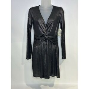 Altar'd State Stunning High Fashion Black Shiny Sparkly Mini Party Dress NWT